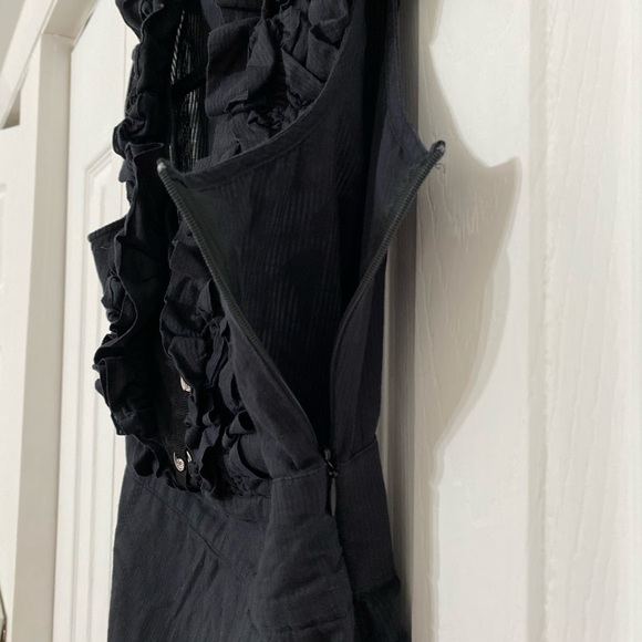 roccobarocco | Black Rhinestone Ruffled Top 6 - Picture 4 of 9